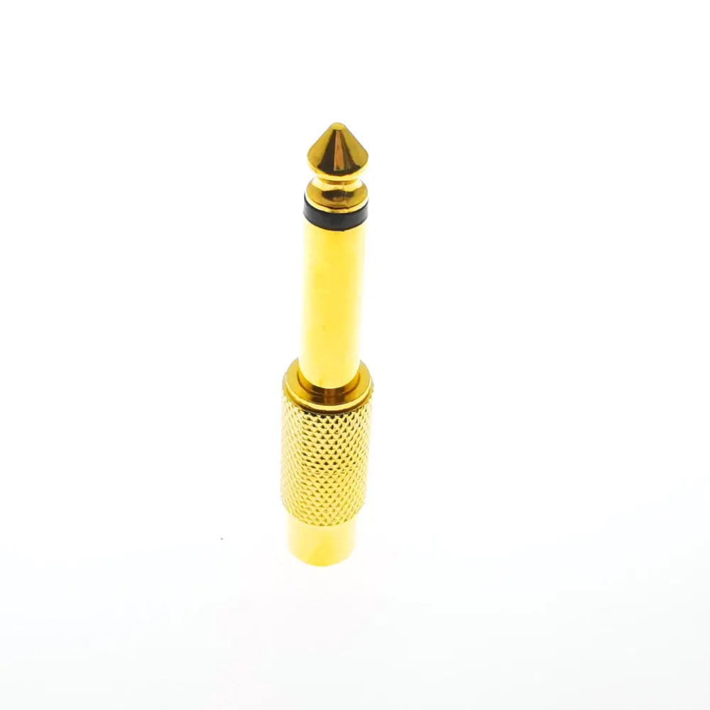 1PCS 6.35mm 1/4In Mono Male Jack to RCA Female Plug Audio Adapter Connector |