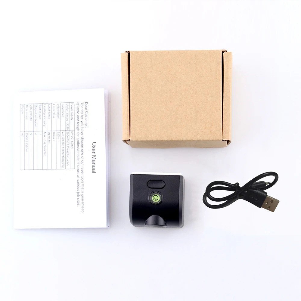 Мини 2 перекрестных лазерных уровня USB высокая точность легко носить с собой