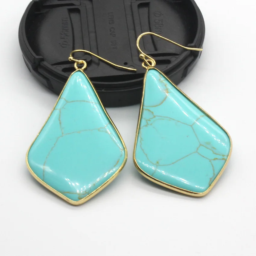 100-уникальные 1 пара светло-желтых золотистых сережек в форме ромба из