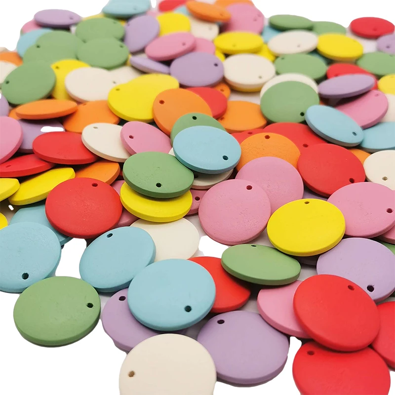 

Fkewyy Wood Beads With Holes Accessories 11 Colors Beads For Jewelry Making Supplies DIY Designer Charms Wooden Beads Wholesale
