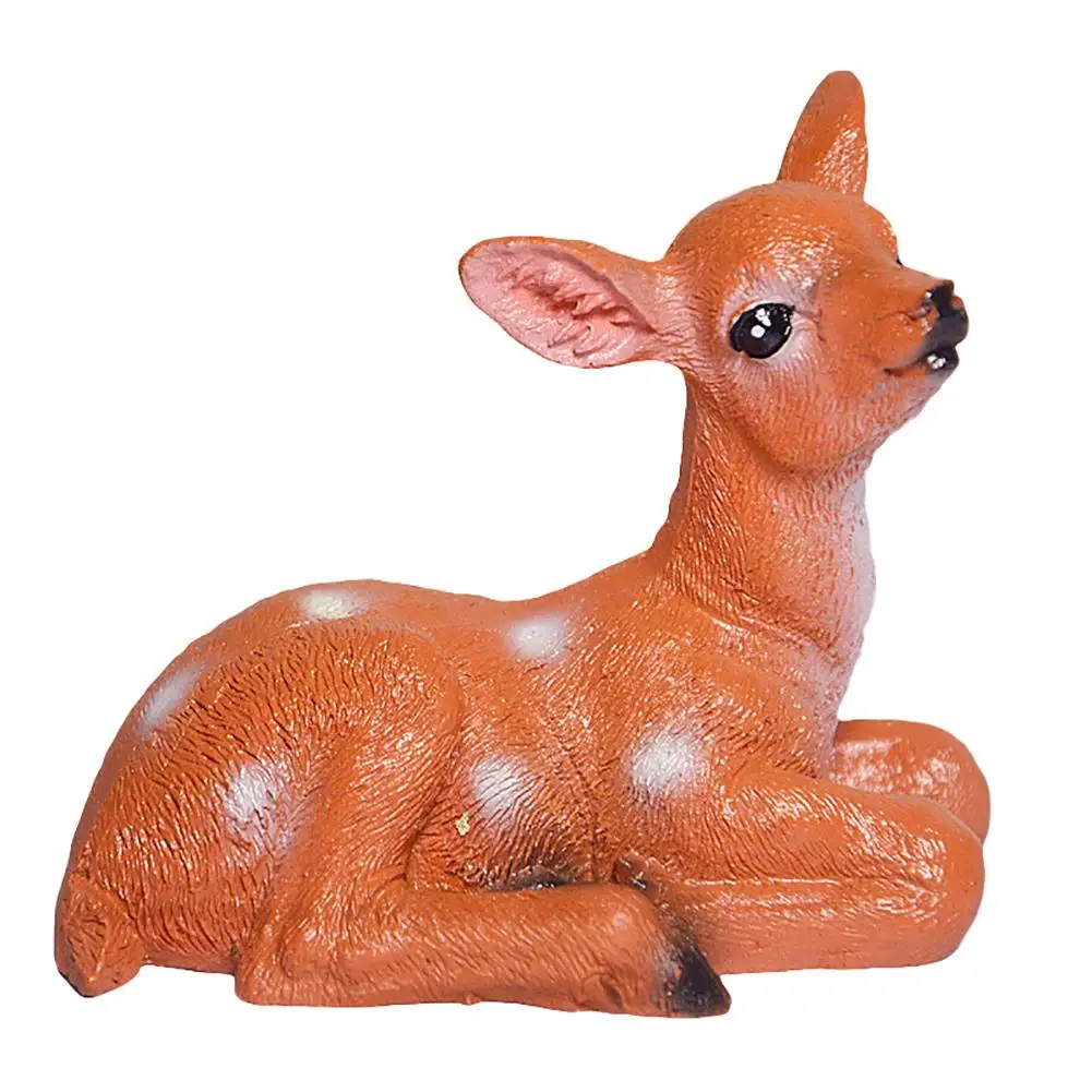 Мини микро пейзаж милые специальные положения оленя модель игрушки садовые