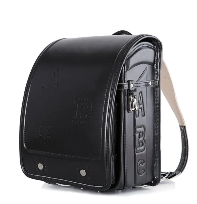 

Children School Bags Girls Orthopedic Backpack Kids PU Leather Schoolbags Primary School Letter Embroidery Design Mochila 2021