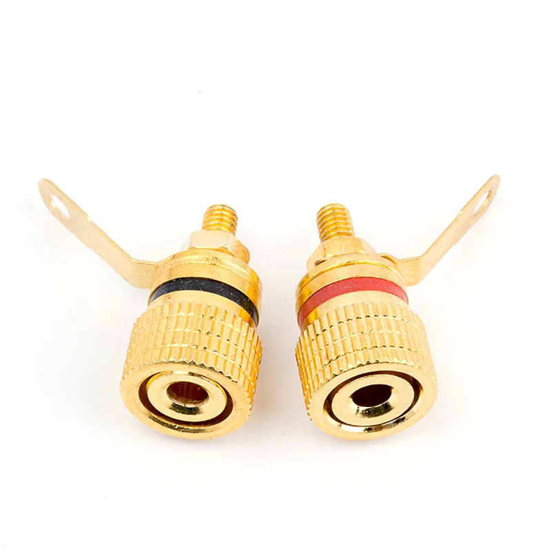 2 шт./лот маленький банан 4 мм золотое покрытие инвертор обжимная Клемма