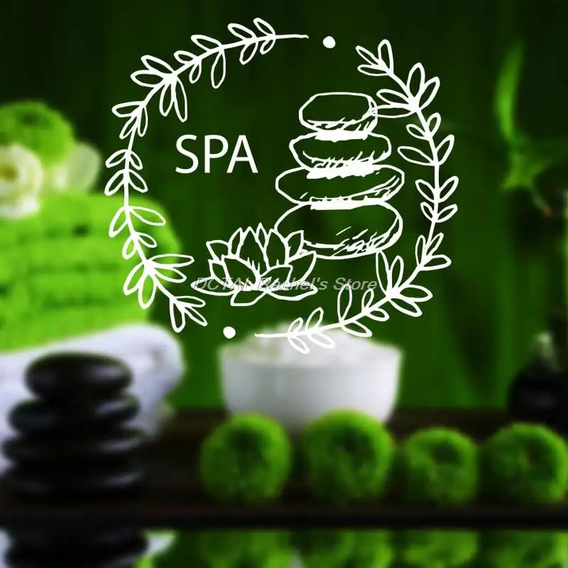 Спа Wellness Стикер Салон Красоты Сексуальная Девушка Наклейка Плакаты Виниловые
