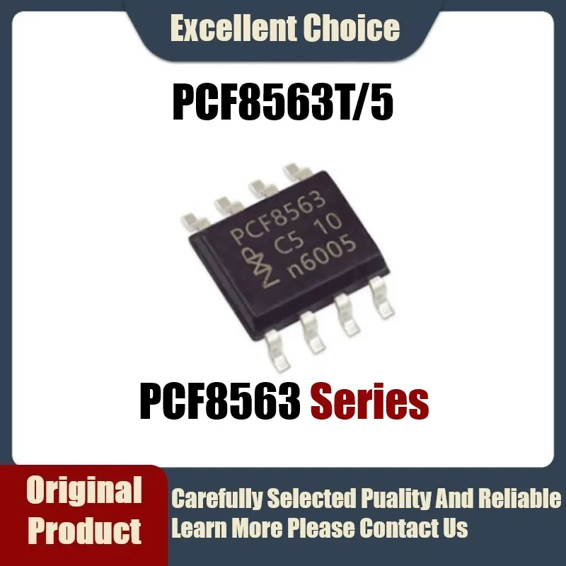 Оригинальный аутентичный чип PCF8563T/5 пакетов SOP-8 SMD в режиме реального времени, 10 шт./Лот, чип IC PCF8563T PCF8563