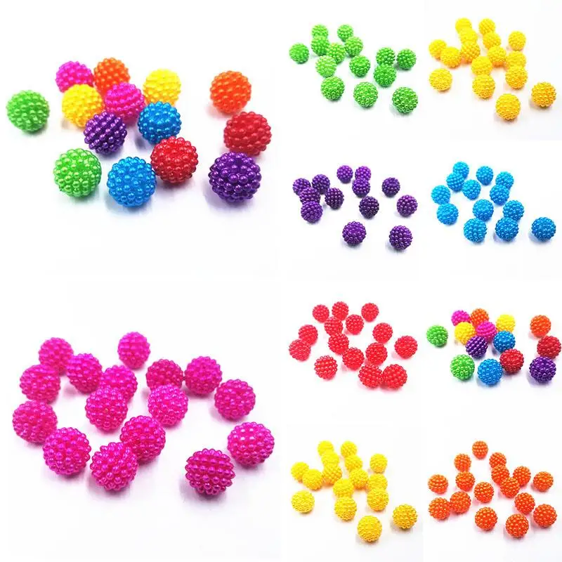 

10 шт., круглые акриловые бусины 14 мм