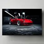Картина на холсте порсши 911 Настройка 400R красные автомобили суперкар плакаты Современная Настенная картина HD принты для декора гостиной