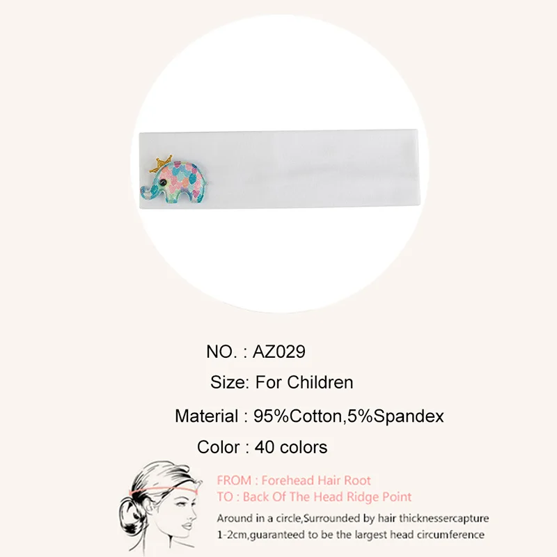 Повязка на голову с радужным слоном для новорожденных мальчиков и девочек Милые