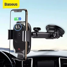 Baseus 10W Wireless Charger Auto Car Phone Holder For iPhone 12 11 Pro Xs Max XR  Car Phone Satnd For 4-6.5 inch Smartphone