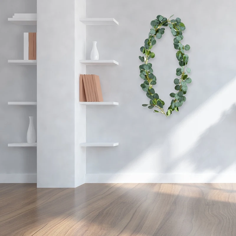 

Simulation eucalyptus rattan fake plant leaves vines twining flower vines climbing wall plastic wedding decoration