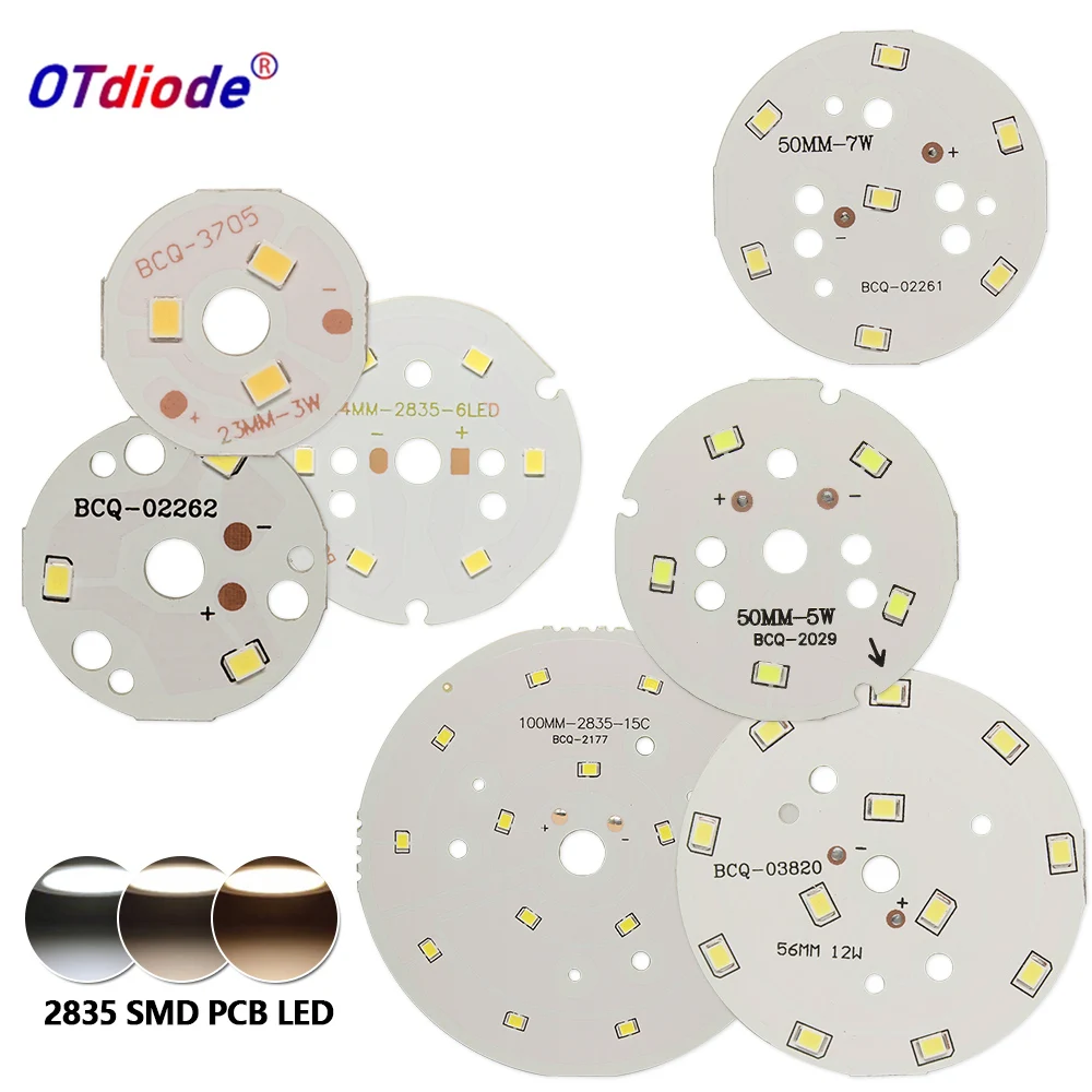 

5pcs LED 3W 5W 7W 9W 12W 15W 18W 24W 2835 SMD PCB Lamp Panel SMD2835 High Brightness Light Board For Ceiling Light Down Light