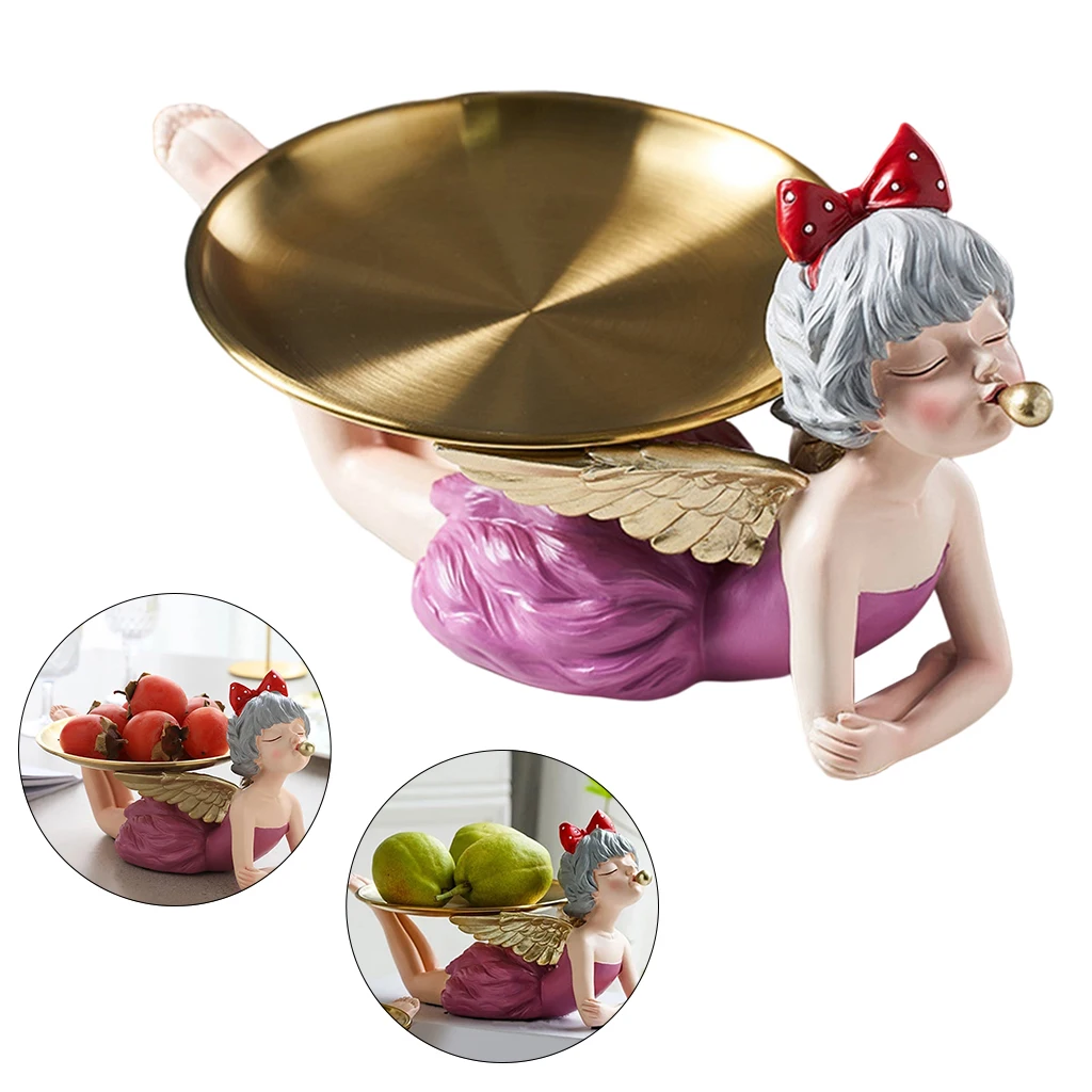 

Bubble Girl Table Resin Cake Key Fruit Plate Dish Organizer Decoration