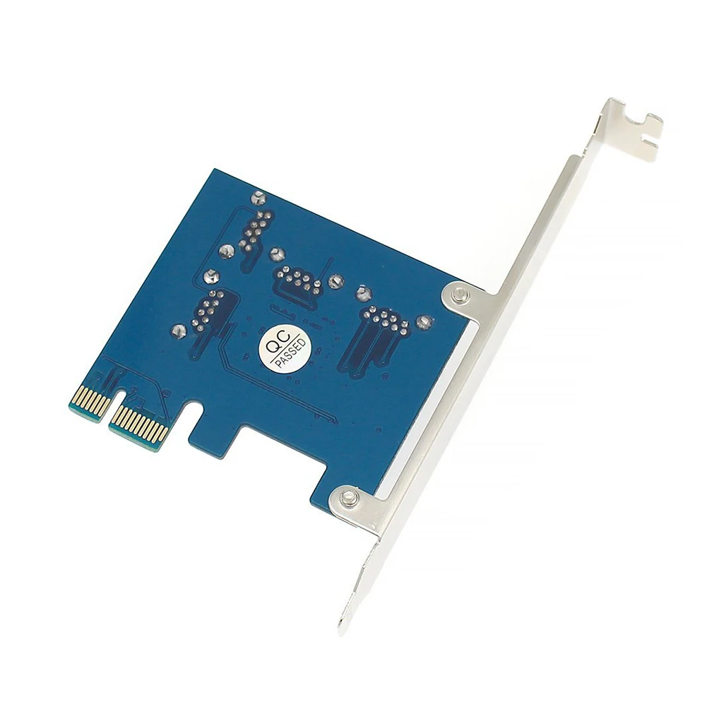 

New PCIE PCI-E PCI Express Riser Card 1 to 4 USB 3.0 Slot Hub Adapter 4-port Extender Card for WinXP/Win7/Win8/Win10 BTC LTC