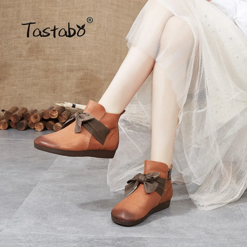 Женские ботильоны из натуральной кожи Tastabo Элегантные женские ботинки Цвет