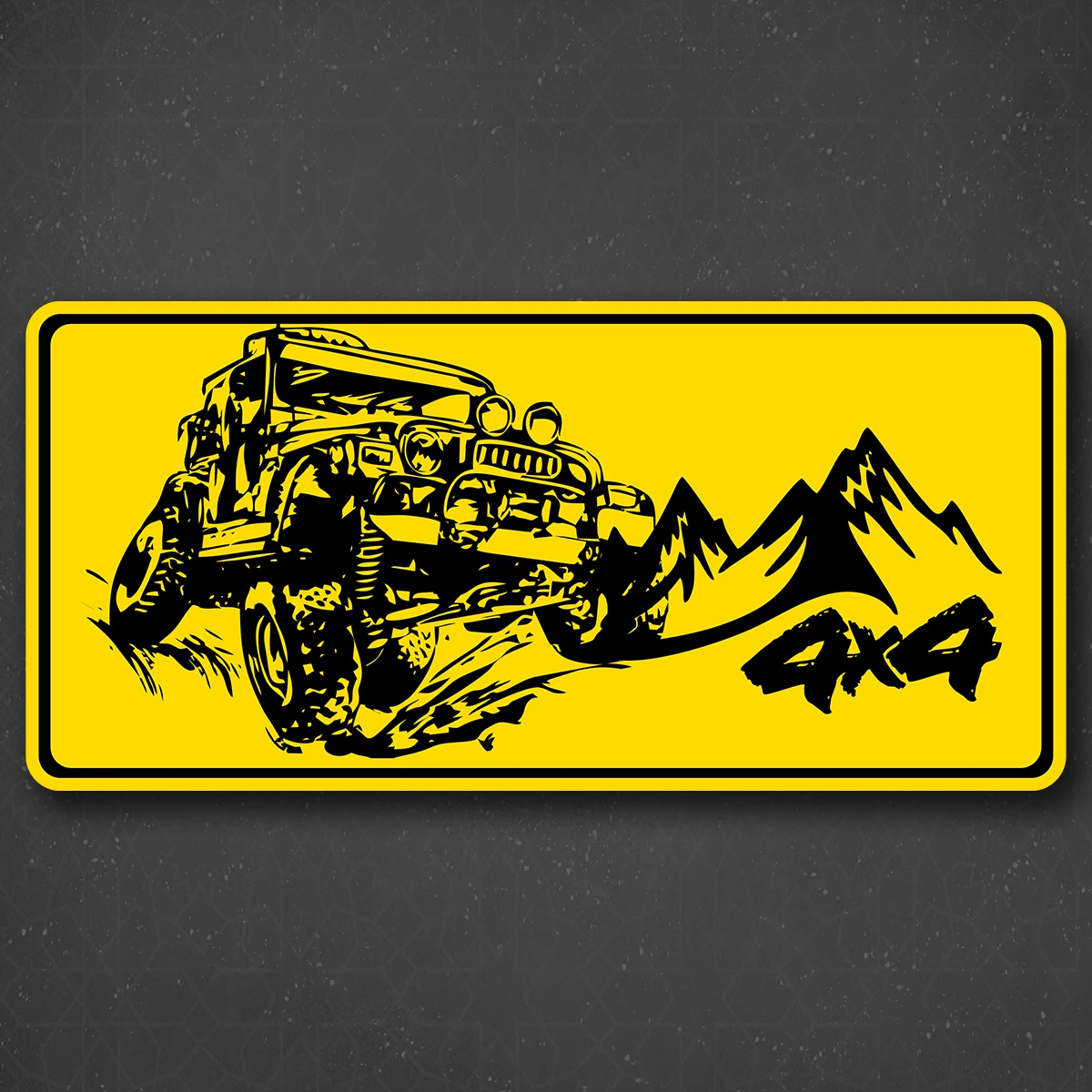 Sticker on the car &quotoffline road-4x4 Offroad&quot 24x11 cm |