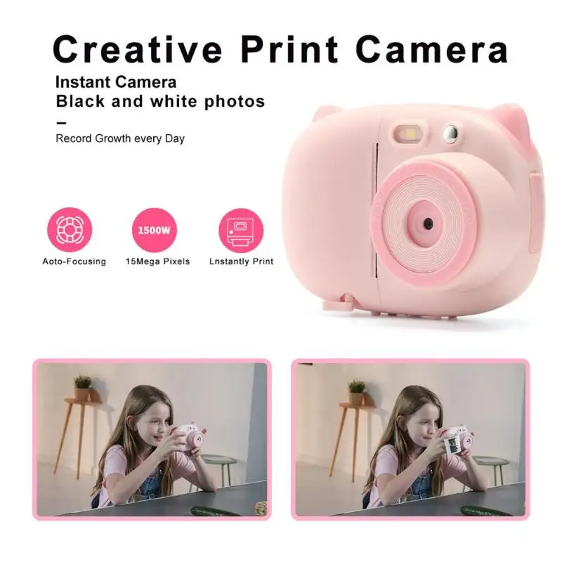 P02 WiFi 1080P Детская Цифровая камера 8MP DIY фото печать видео регистратор видеокамера