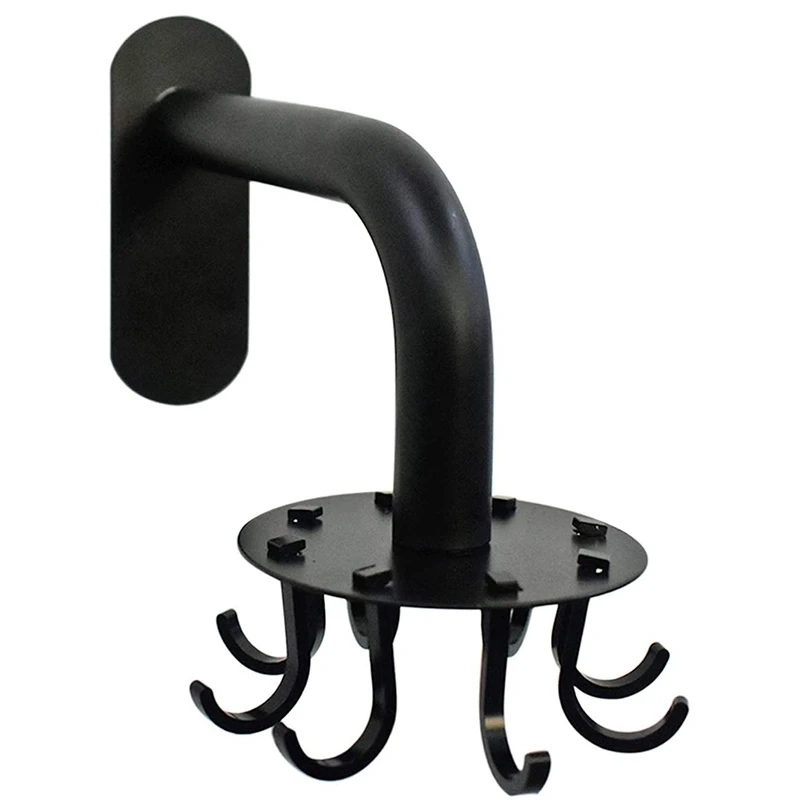 

Stainless Steel Black Rotating Hook Kitchenware Wall Mount Storage