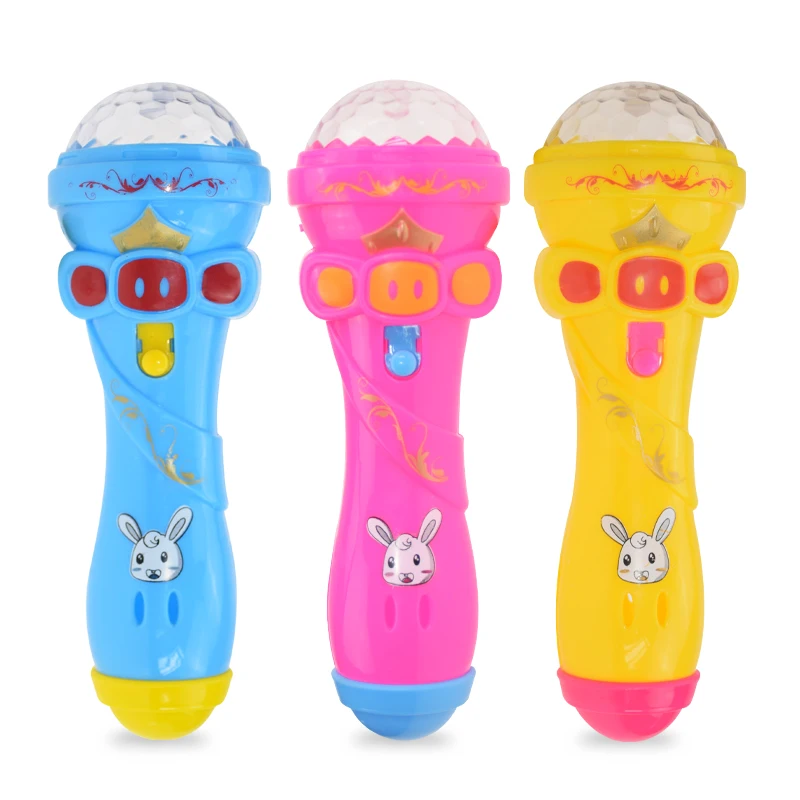 Мигающий прожектор Модель микрофона освещение игрушки Беспроводной Музыка