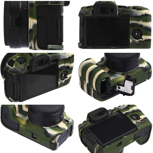 Textured Camouflage Лучшее качество резиновый силиконовый чехол защитная рамка для Canon EOS RP мягкая камера - Color: Textured Camouflage