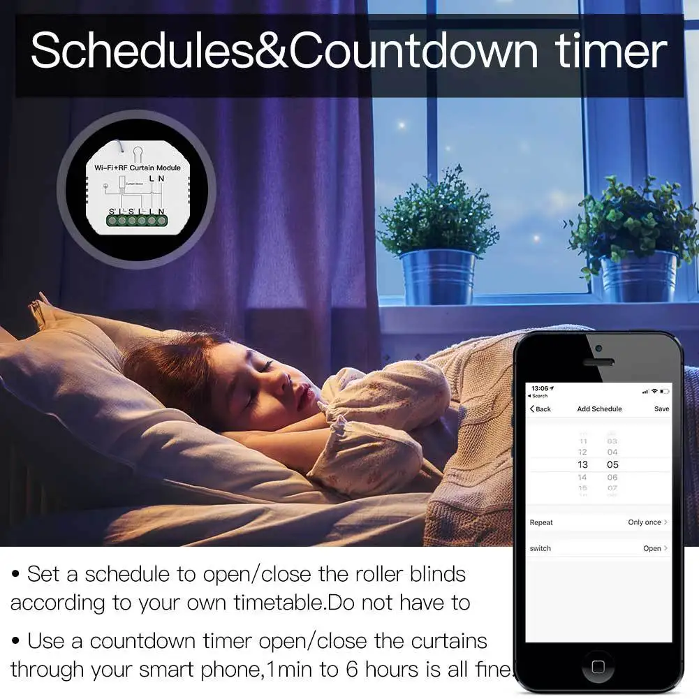 Dooya трубчатый двигатель DM35S WiFi смарт жалюзи модуль переключатель рольставни