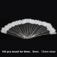 100pcs cleaning brush for metal straw e co friendly reusable washing brush for 6mm 8mm 12mm straws milk bottle water cup