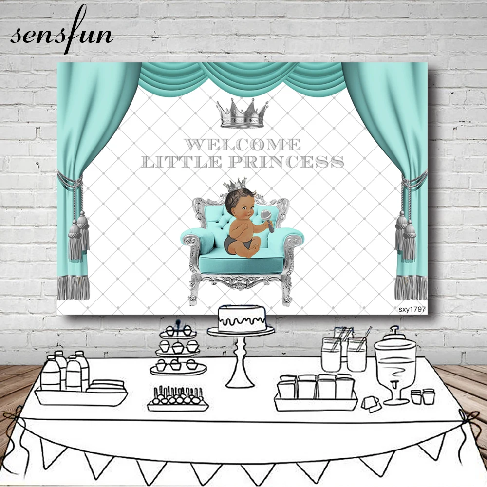 Sensfun мятно-зеленого цвета занавес детского дня рождения для новорожденных Платье
