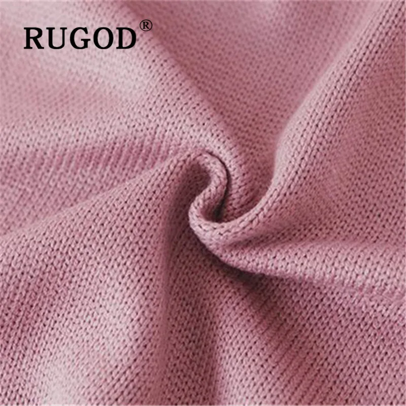 Женский винтажный пуловер RUGOD теплый свитер яркого цвета с высоким воротником