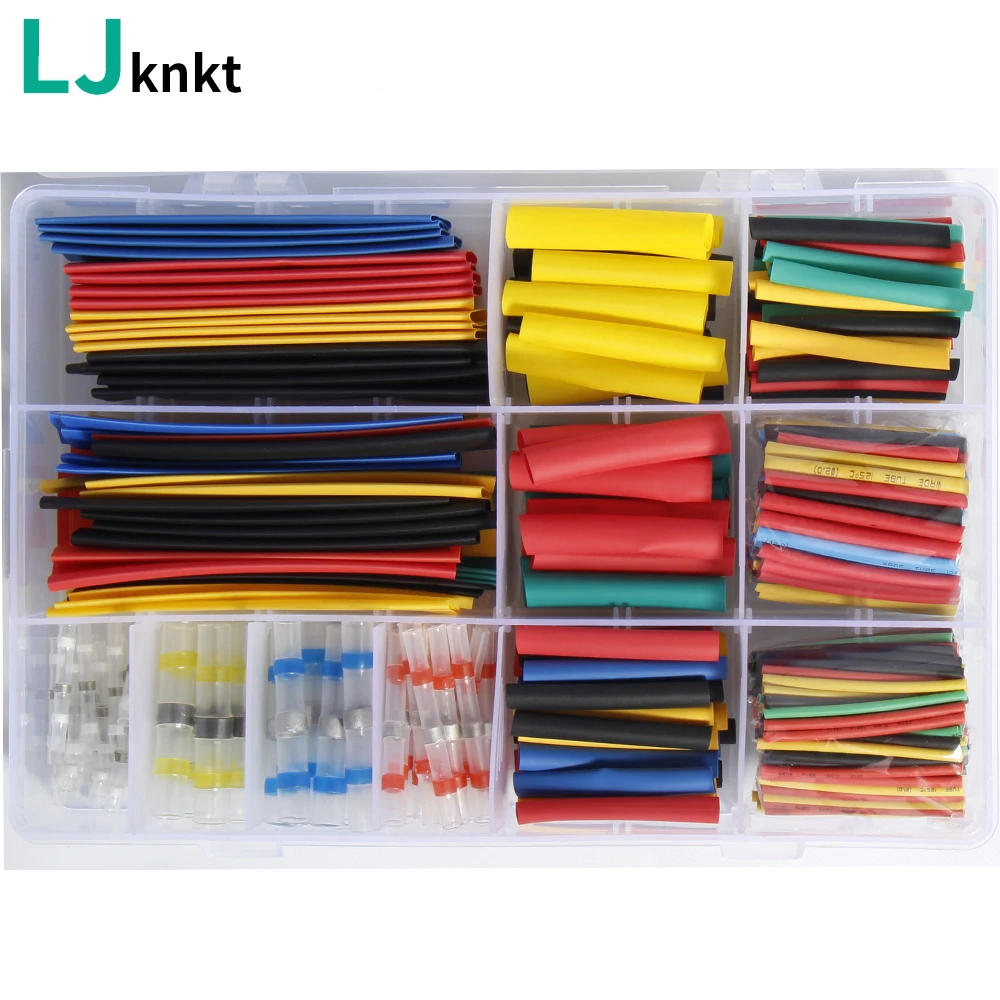 

127/164/320/580pcs термоусадочная трубка Heat insulation termoretractil solder Shrink Tubing Wire Cable Sleeving kit