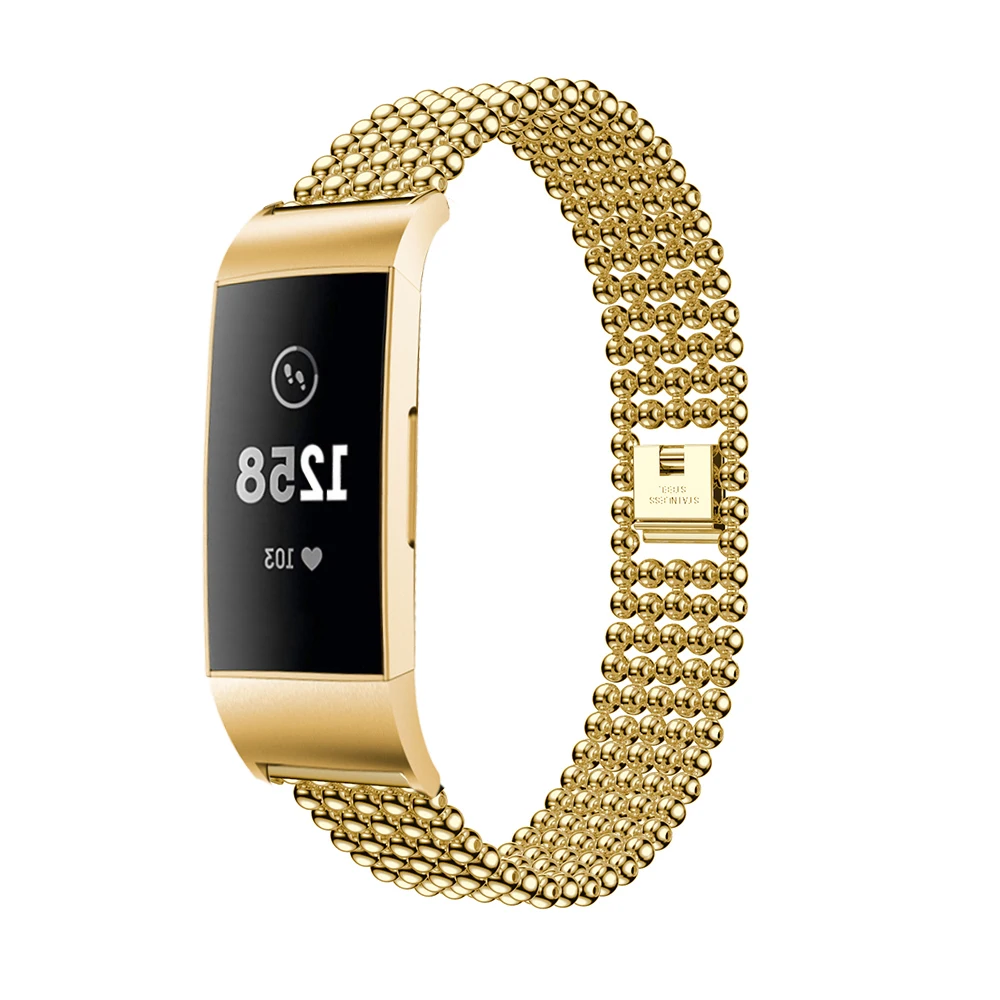 2020 металлические ремешки для Fitbit Charge 3 из нержавеющей стали Смарт-часы браслет