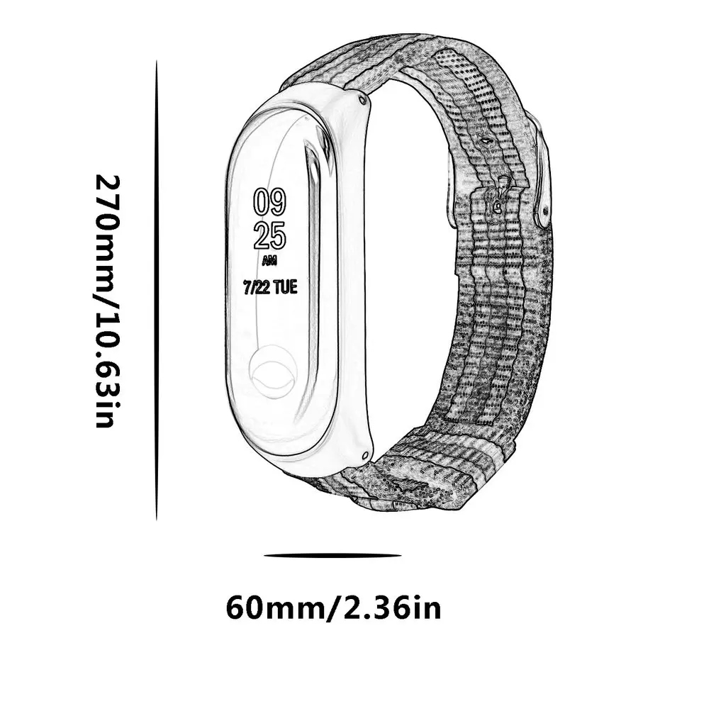 New 3 Color Lightweight Nylon Adjustable Wrist Strap Replacement Sports for XIAOMI MI Band 2 Straps | Наручные часы