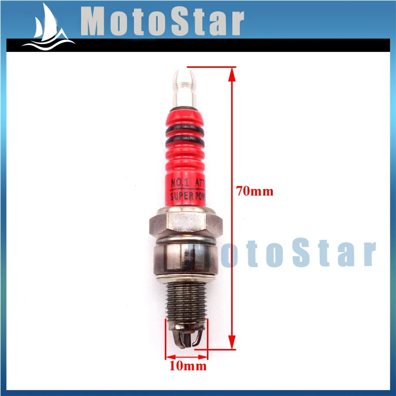 Трехэлектродная Свеча зажигания A7TC для 50cc 70cc 90cc 110cc 125cc моторный питбайк