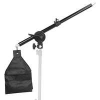 35 60cm photo studio telescopic boom arm cantilever stand cross arm lock nut with sandbag for mini softbox ring light led video