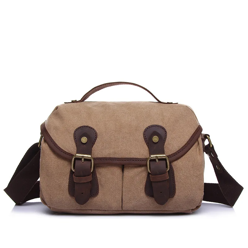 

YourSeason Wear Resistant Canvas Men Retro Shoulder Bags 2021 Solid Color Hasp Versatile Students Outdoor Casual Messenger Bag