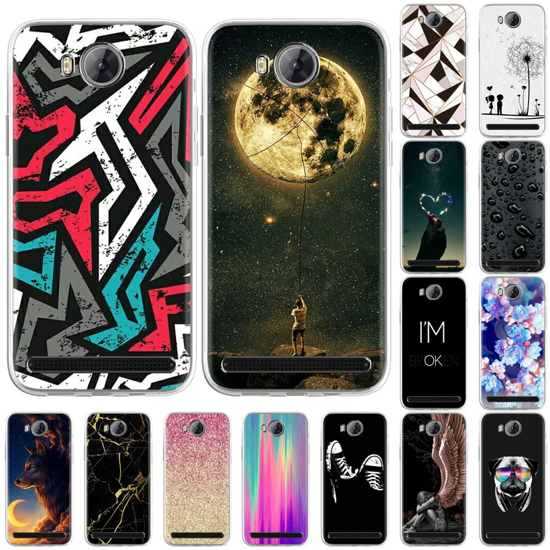 

TPU Case For Huawei Y3 II Cases Silicon Soft Cover On Y3 2 Y3II Y3 2nd Huawei Honor Bee 2 LUA-L02 Stylish Print Phone Coque