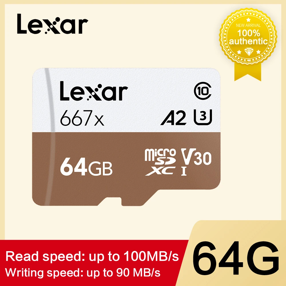 Lexar 64 Гб 128 ГБ 256 TF (MicroSD) карта памяти C10 U3 V30 A2 Чтение 100 МБ/с./с Запись 90 высокая