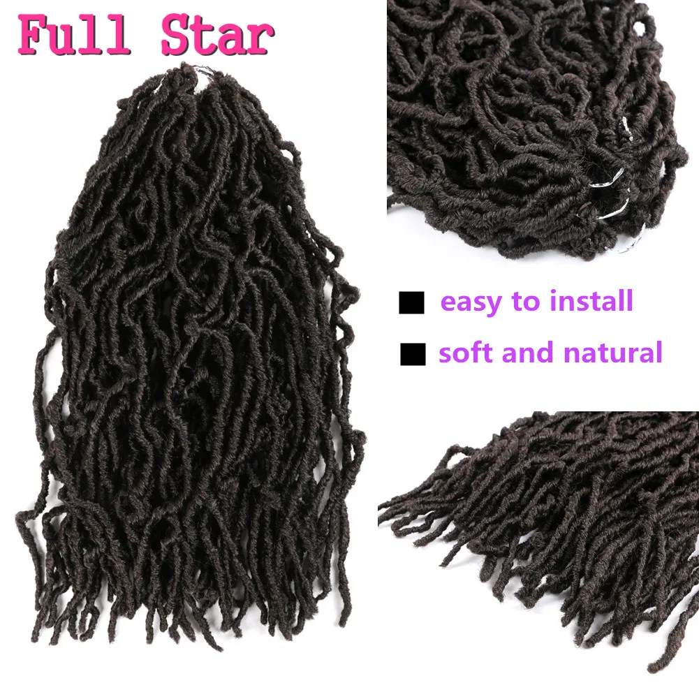 Полная звезда искусственный Locs Bobbi Boss Nu крючком волосы 18 дюймов 21 прядь/упаковка