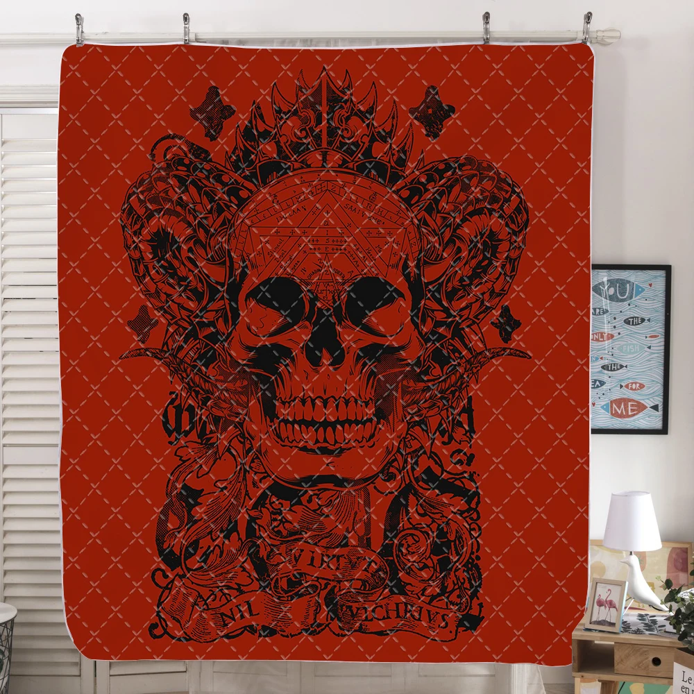 

Red Skull Bedspread Bedding soft blanket Adult Home Textiles 150x200cm