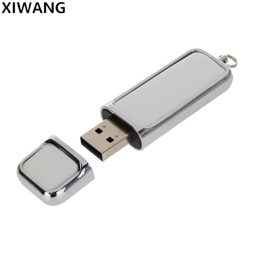 Водонепроницаемый usb 2,0 металлический кожаный usb флеш-накопитель 4 ГБ 8 ГБ кольцо для ключей 16 ГБ 32 ГБ 64 ГБ подарочная ручка-накопитель 128 ГБ Флешка бесплатный логотип на заказ