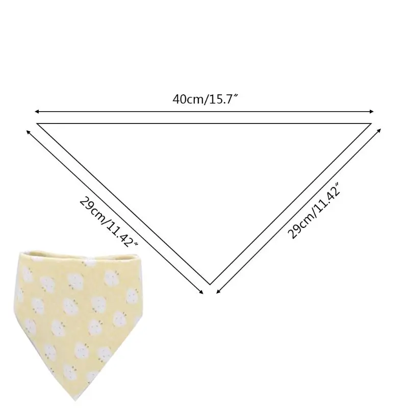 

5 Pcs/Pack Baby Cotton Feeding Bibs Cartoon Print Bandana Saliva Triangle Dribble Towel Apron Infant Scarf