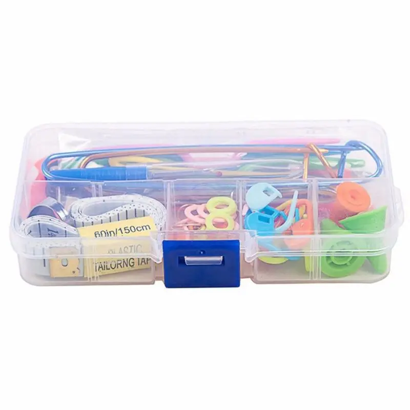 

DIY Craft Knitting Needles Tools Set Crochet Hooks Clip Stitch Markers Scissors PXPB