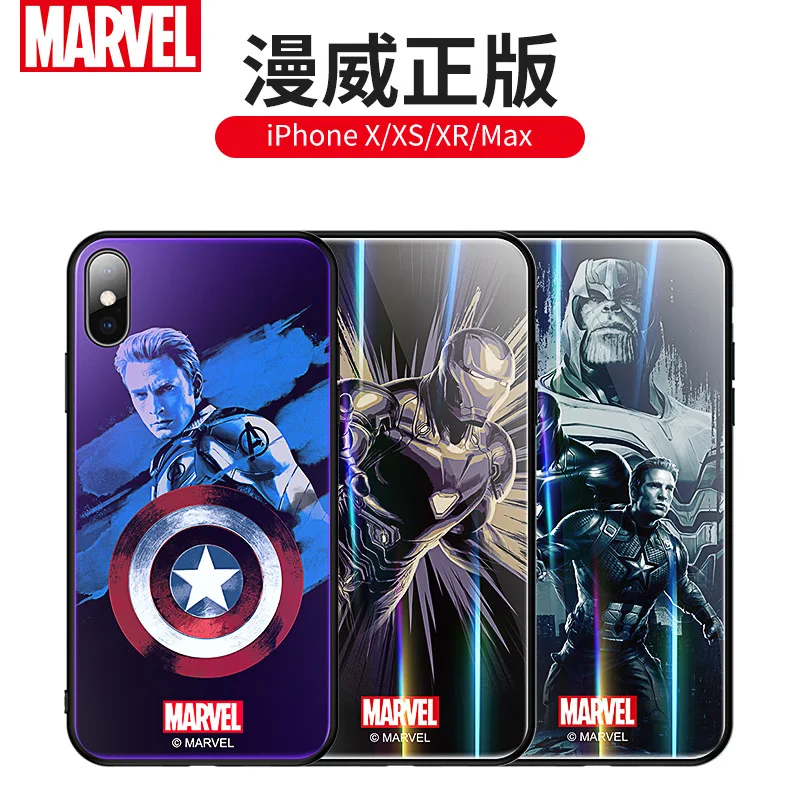 

Marvel certified for the iPhone XR Xs Max Blue Light glass mirror case full fall proof case phone case
