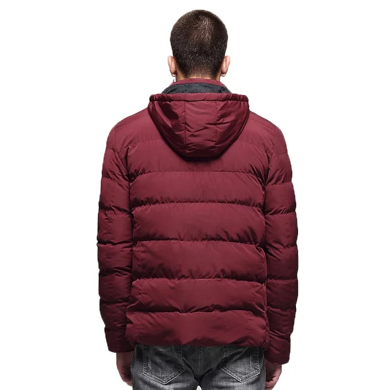 2019 Новая зимняя мужская однотонная парка теплые куртки простая практичная