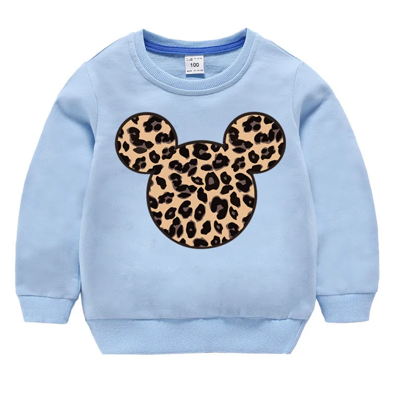 Детский хлопковый пуловер с принтом мыши для девочек и мальчиков осенняя одежда