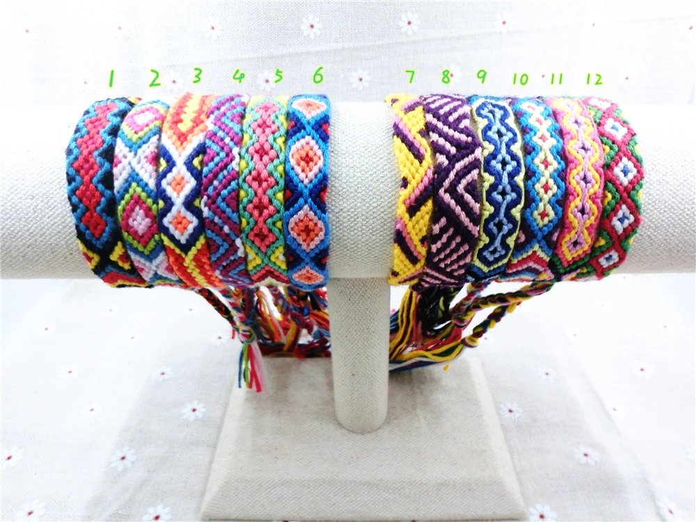 Женские и мужские браслеты дружбы AMIU украшения Wrap из хлопчатобумажной ткани с