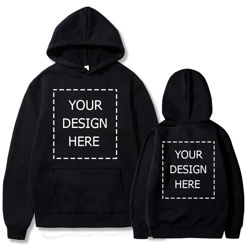 

Add Your Own Custom Text Name Personalized Message and Pattren Men Hoodies Fashion Casual High Quality Pullover Sweatshirts