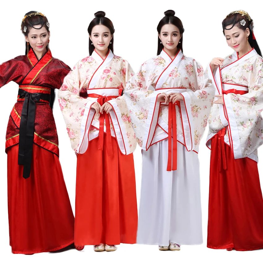 

Китайские праздничные костюмы на весну и новый год, платья для женщин, одежда для сцены, халат для народных танцев, костюм ханьфу Тан, Цветоч...