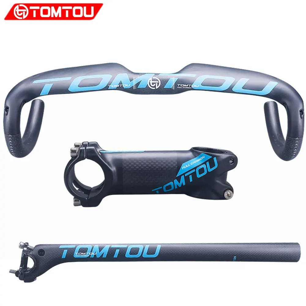 TOMTOU матовые синие детали для велосипеда из углеродного волокна дорожных