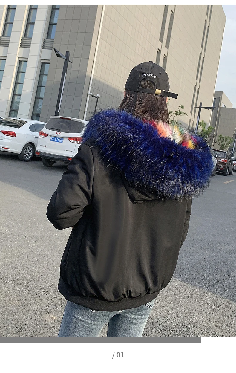 Пушистое Женское пальто с капюшоном из искусственного меха, короткая Модная парка из искусственного меха лисы, пальто размера плюс, толстая и теплая Осенняя зимняя куртка