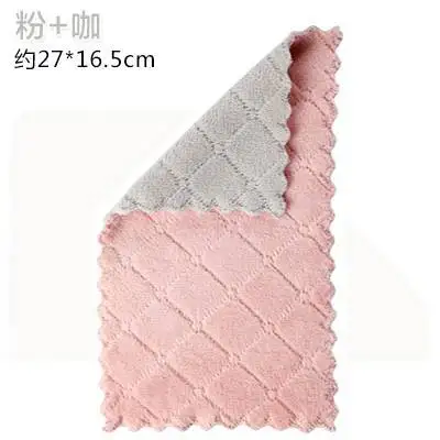 pink and grey Набор кухонных полотенец из 5 полотенец, хлопок, большие салфетки для посуды, мягкие и впитывающие кухонные инструменты - Цвет: pink and grey