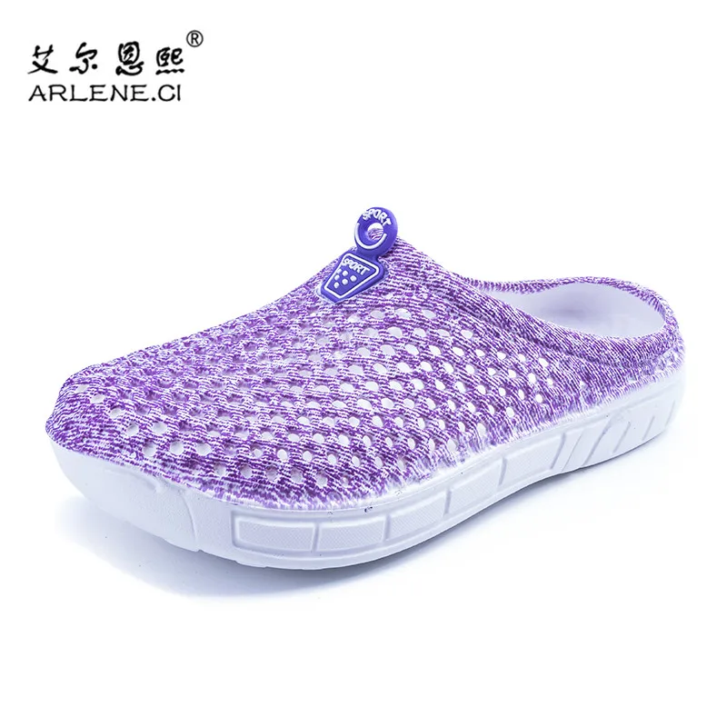 Летние женские сандалии для сада Дышащая пляжная обувь Легкие шлепанцы на полой